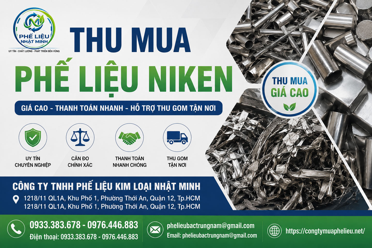 Thu mua phế liệu niken tại Nhật Minh