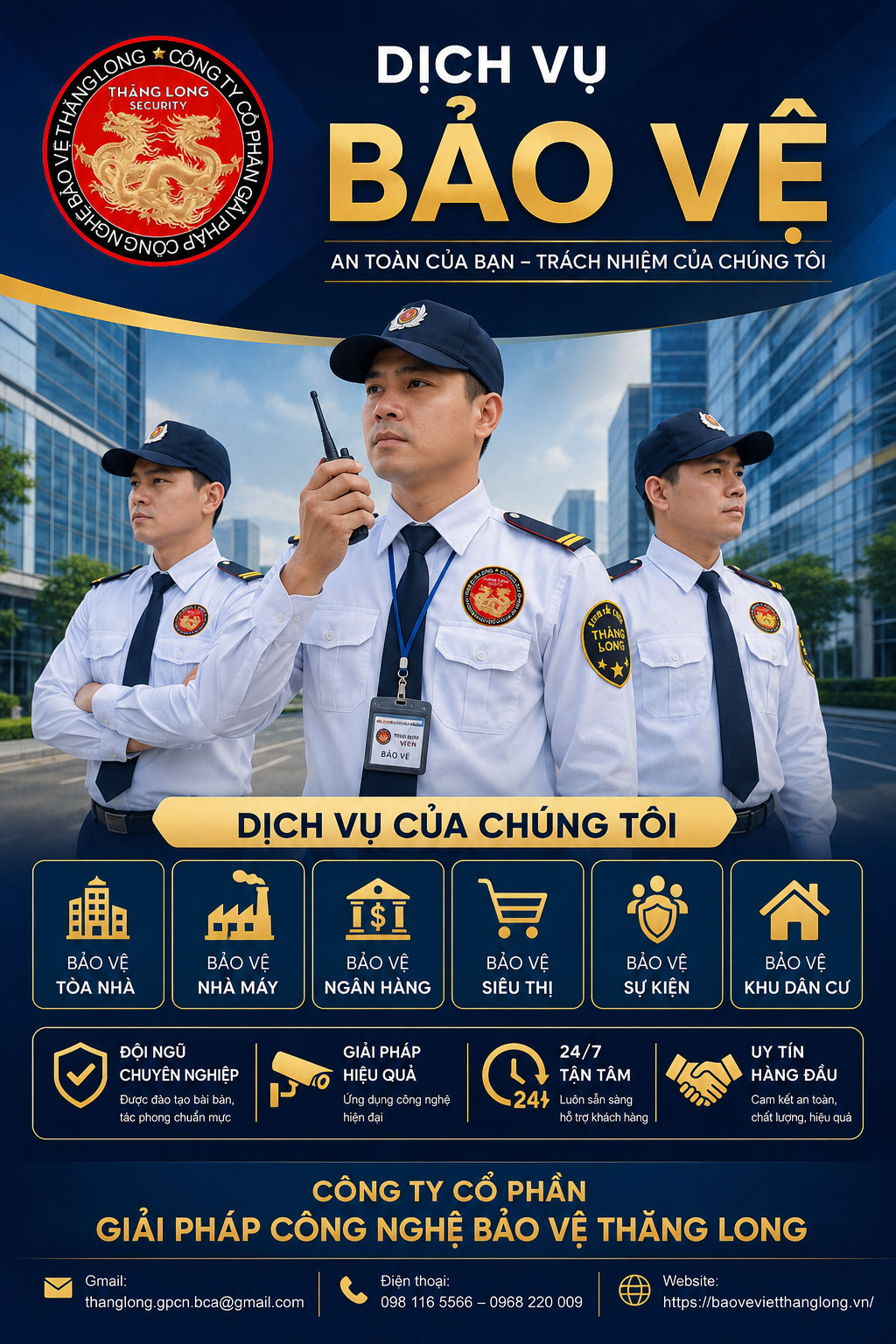 Dịch Vụ Bảo Vệ Chuyên Nghiệp | Bảo Vệ Thăng Long