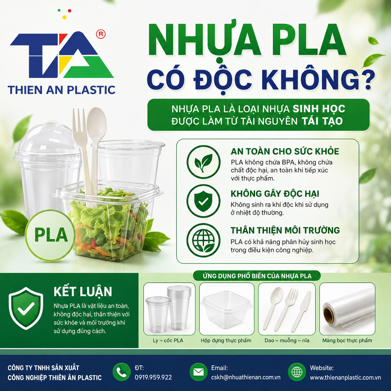 Nhựa PLA có độc không?