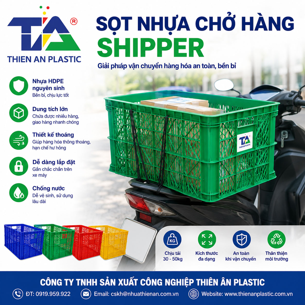 Sọt nhựa chở hàng shipper