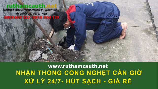 Dịch vụ thông cống nghẹt Cần Giờ thợ giỏi có mặt nhanh