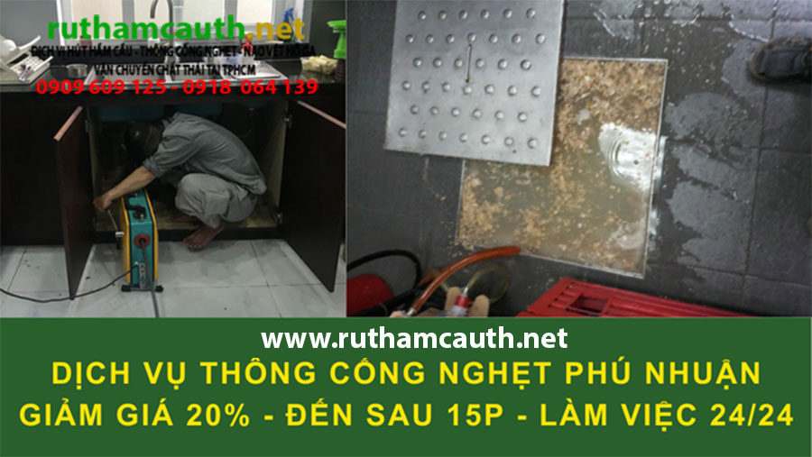 Dịch vụ thông cống nghẹt Phú Nhuận uy tín lâu năm