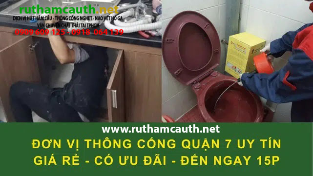 Dịch vụ thông cống nghẹt Quận 7 xử lý mùi hôi triệt để