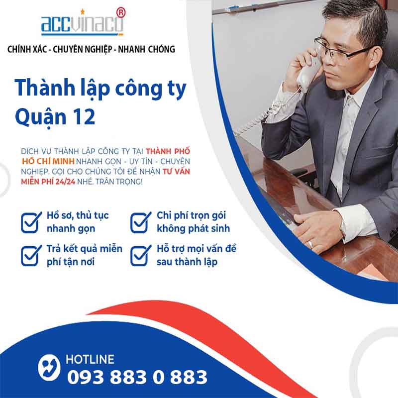 Thành lập công ty/ doanh nghiệp Quận 12 | ACCVINACO