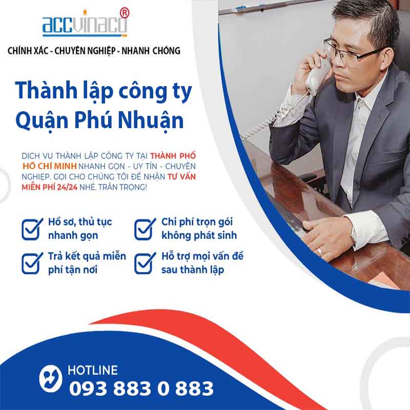 Thành lập công ty/ doanh nghiệp Quận Phú Nhuận | ACCVINACO