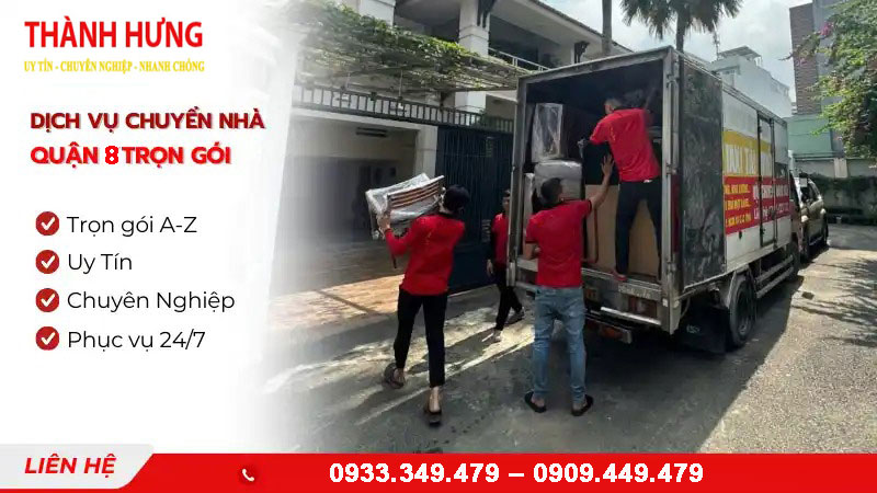 Dịch vụ chuyển nhà trọn gói Quận 8 giá cạnh tranh, phục vụ nhanh, an toàn tuyệt đối